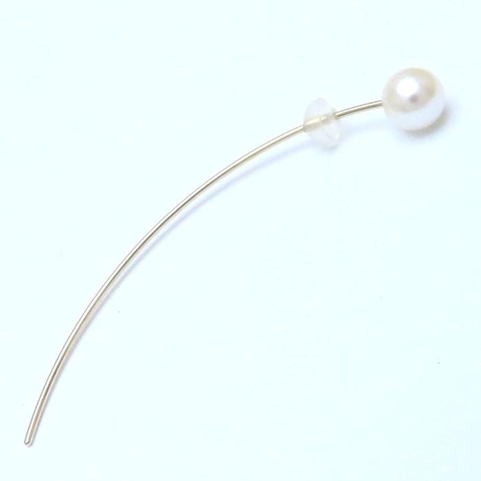HIROTAKA ヒロタカ アロー パール ピアス アコヤ真珠7.3ミリ シングル