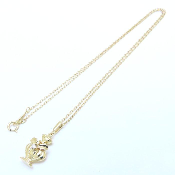 MIKIMOTO ミキモト パフュームモチーフ ネックレス ダイヤモンド0.02ct 香水瓶 K18YG イエローゴールド レディース/294539【中古】_2