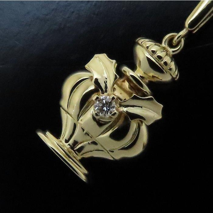 MIKIMOTO ミキモト パフュームモチーフ ネックレス ダイヤモンド0.02ct 香水瓶 K18YG イエローゴールド レディース/294539【中古】_4