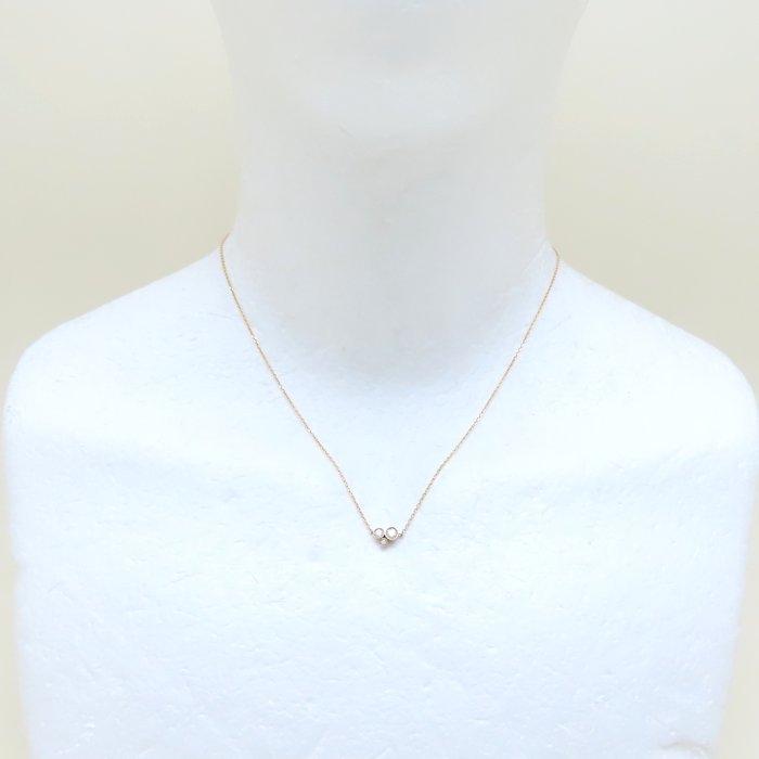Ponte Vecchio ポンテヴェキオ ダイヤモンド ネックレス ダイヤモンド0.15ct K18PG ピンクゴールド レディース/294548【中古】