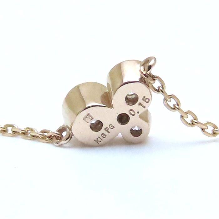 Ponte Vecchio ポンテヴェキオ ダイヤモンド ネックレス ダイヤモンド0.15ct K18PG ピンクゴールド レディース/294548【中古】