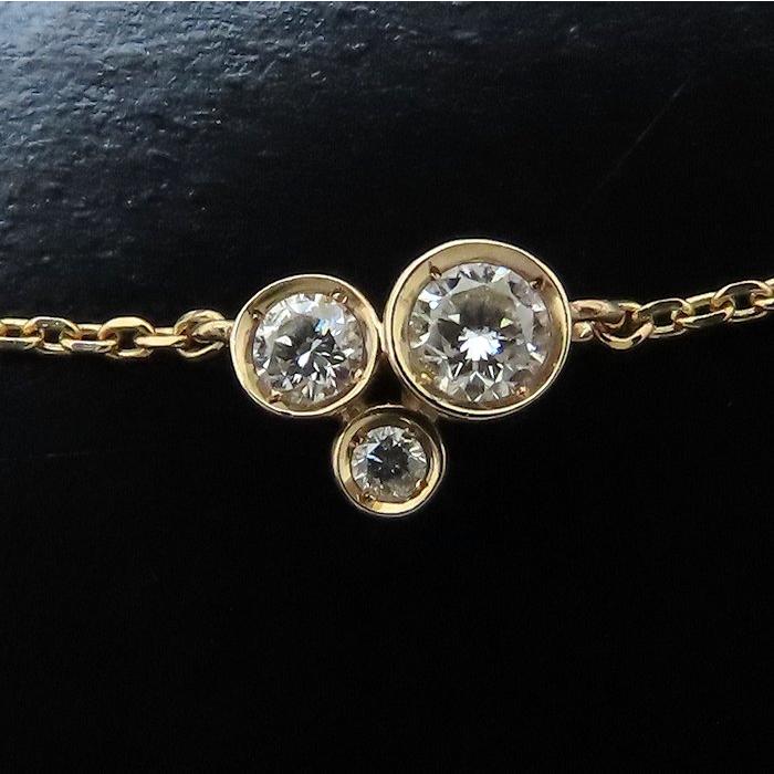 Ponte Vecchio ポンテヴェキオ ダイヤモンド ネックレス ダイヤモンド0.15ct K18PG ピンクゴールド レディース/294548【中古】
