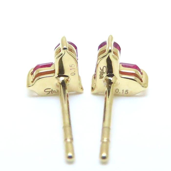 STAR JEWELRY（スタージュエリー） ミステリアスハート ピアス ルビー