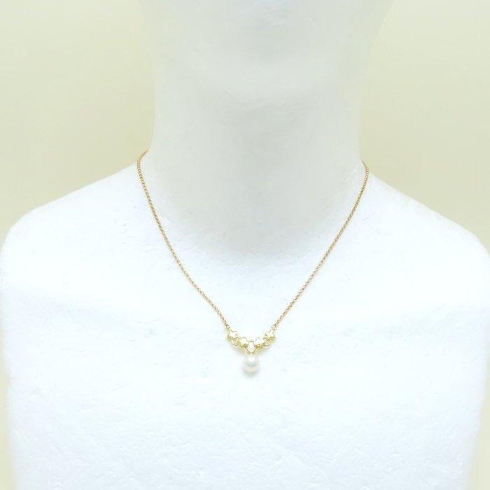 MIKIMOTO ミキモト パール ネックレス 真珠7.4ミリ K18YG イエローゴールド レディース/294562【中古】_1