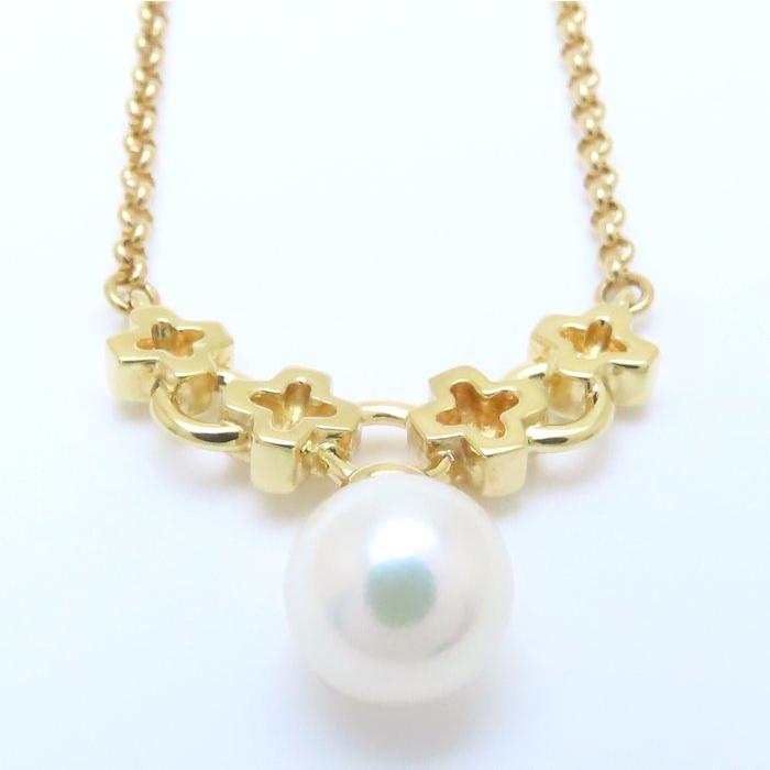 MIKIMOTO ミキモト パール ネックレス 真珠7.4ミリ K18YG イエローゴールド レディース/294562【中古】_3