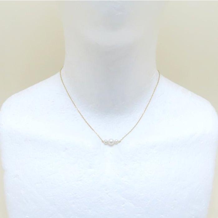MIKIMOTO（ミキモト） パール ネックレス 真珠4〜6.2ミリ K18YG