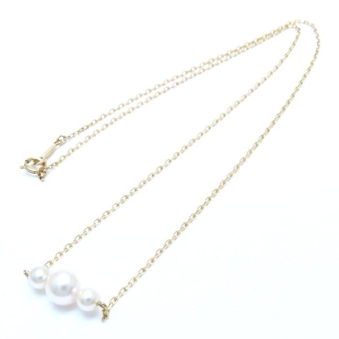 MIKIMOTO（ミキモト） パール ネックレス 真珠4〜6.2ミリ K18YG