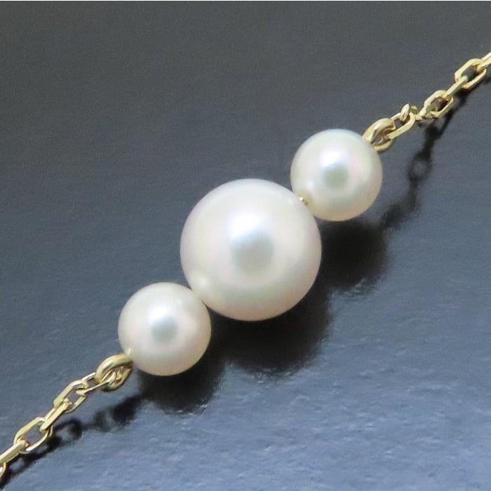 MIKIMOTO（ミキモト） パール ネックレス 真珠4〜6.2ミリ K18YG
