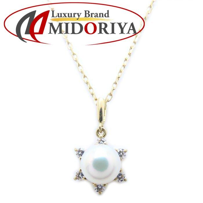 ミキモト● K18YG Mチャーム パール ネックレス真珠 Mikimoto MIKIMOTO（ミキモト） K18YG Mチャーム ベビー パール 約3.4mm位〜約