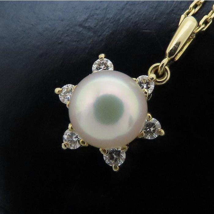 MIKIMOTO（ミキモト） パール ネックレス 真珠7.2ミリ ダイヤモンド 