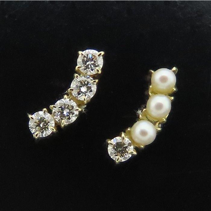 アーカー　スノーペレッツ　ピアス　ダイヤ　パール AHKAH（アーカー） アイスペレッツ ピアス スノーペレッツピアス