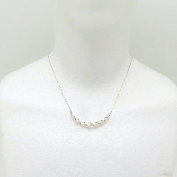 MIKIMOTO（ミキモト） パール ネックレス 真珠3.5〜4.8ミリ シルバー