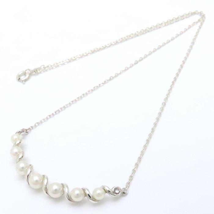 MIKIMOTO（ミキモト） パール ネックレス 真珠3.5〜4.8ミリ シルバー