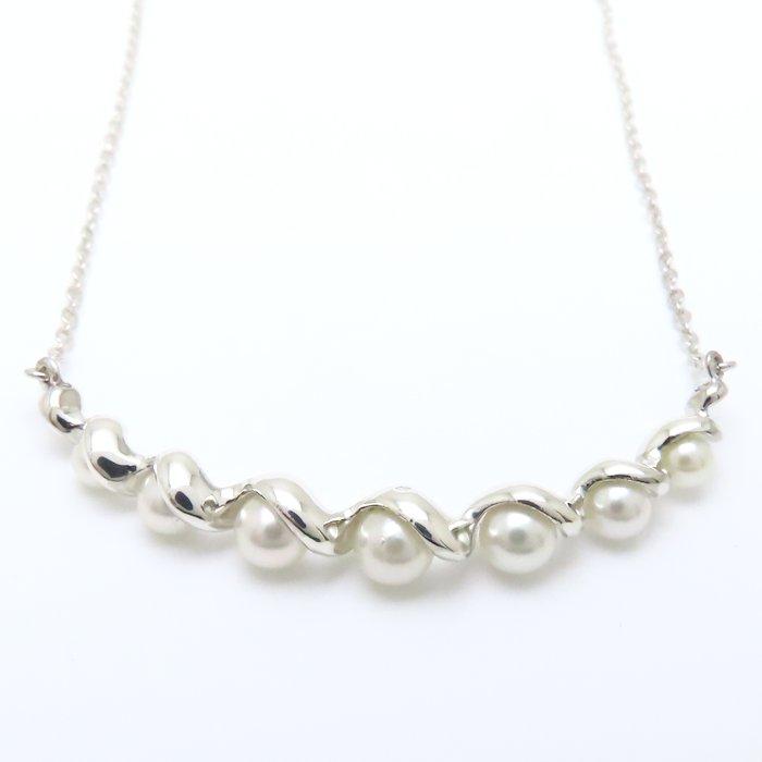 MIKIMOTO（ミキモト） パール ネックレス 真珠3.5〜4.8ミリ シルバー