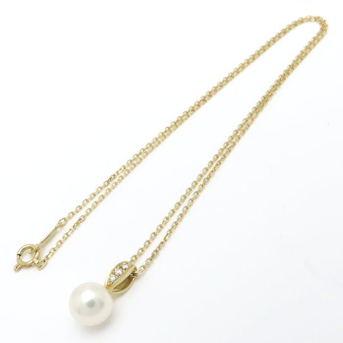 MIKIMOTO（ミキモト） パール ネックレス 真珠7.3ミリ ダイヤモンド