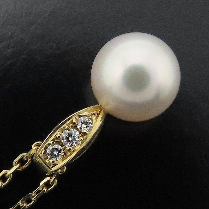 MIKIMOTO（ミキモト） パール ネックレス 真珠7.3ミリ ダイヤモンド