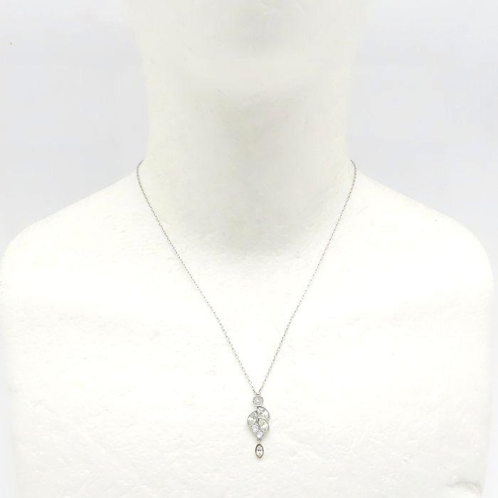 SWAROVSKI スワロフスキー クリスタル ネックレス リーフ シルバー