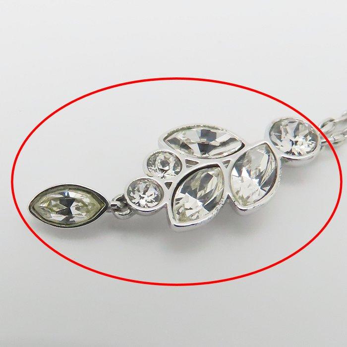 SWAROVSKI スワロフスキー クリスタル ネックレス リーフ シルバー