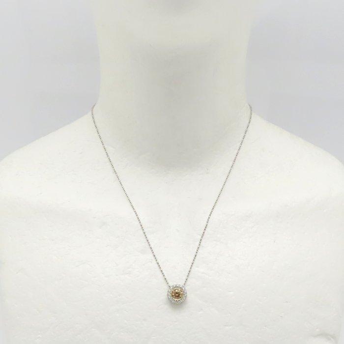 Kashikey カシケイ ダイヤモンド ネックレス ブラウンダイヤモンド0.711ct ダイヤ0.30ct Pt900xPt850xK18YG レディース/294938【中古】