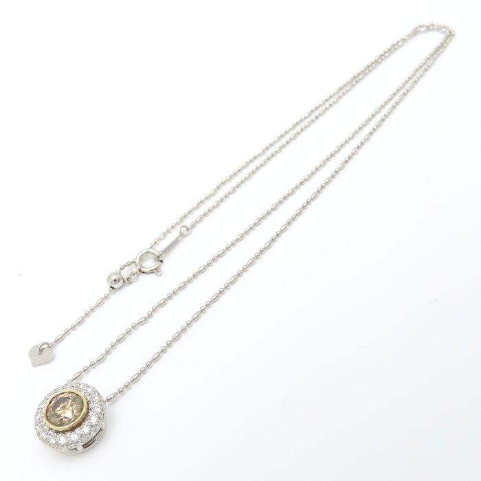 Kashikey カシケイ ダイヤモンド ネックレス ブラウンダイヤモンド0.711ct ダイヤ0.30ct Pt900xPt850xK18YG レディース/294938【中古】