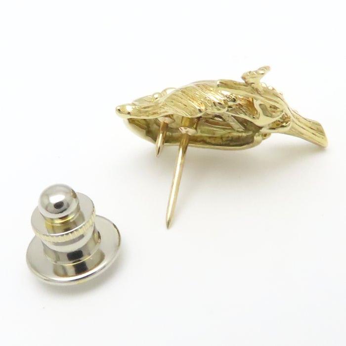 MIKIMOTO（ミキモト） ふくろうモチーフ ピン ブローチ シェル K18YG