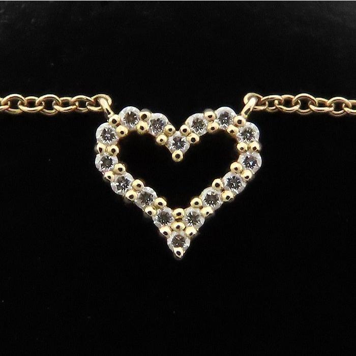 TIFFANY&Co. ティファニー センチメンタルハートネックレス エクストラミニ ダイヤモンド K18PG ピンクゴールド レディース/295275【中古】_4