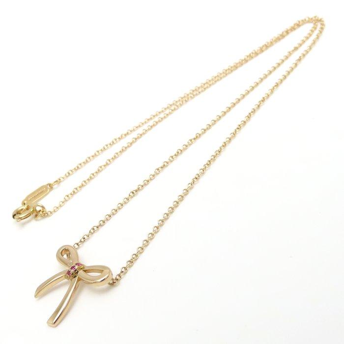 TIFFANY&Co.（ティファニー） ボウ ネックレス ピンクサファイヤ