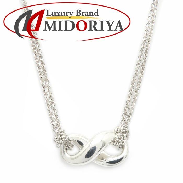 極美品Tiffanyインフィニティダブルチェーンネックレス 美品 ティファニー インフィニティ ダブルチェーン ネックレス 925 箱