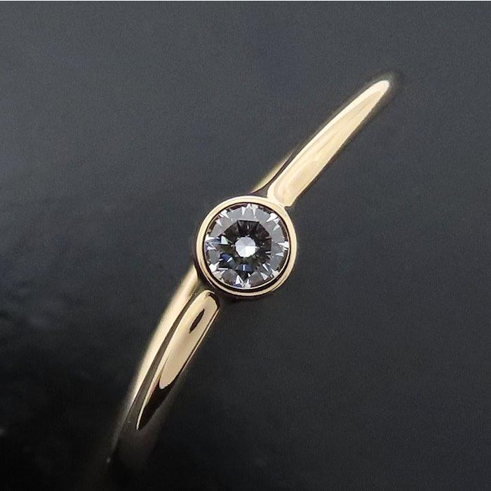 ティファニー　シングルロウ　リング　大きいサイズ　K18YG ダイヤ TIFFANY&Co.（ティファニー） ウェーブシングルロウ ダイヤモンド
