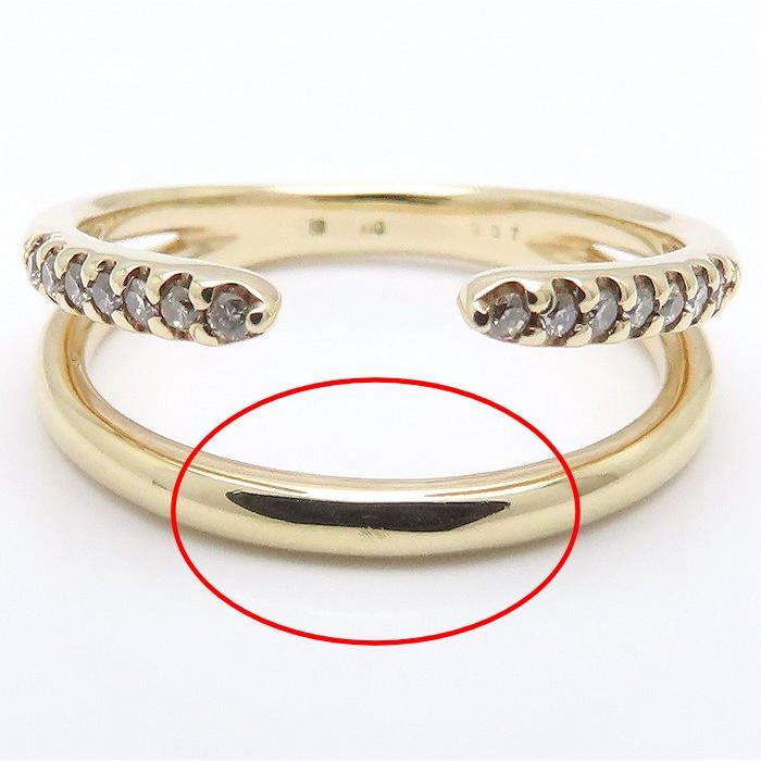 HIROTAKA ヒロタカ マンタ リング 指輪 ダイヤモンド0.07ct 9号