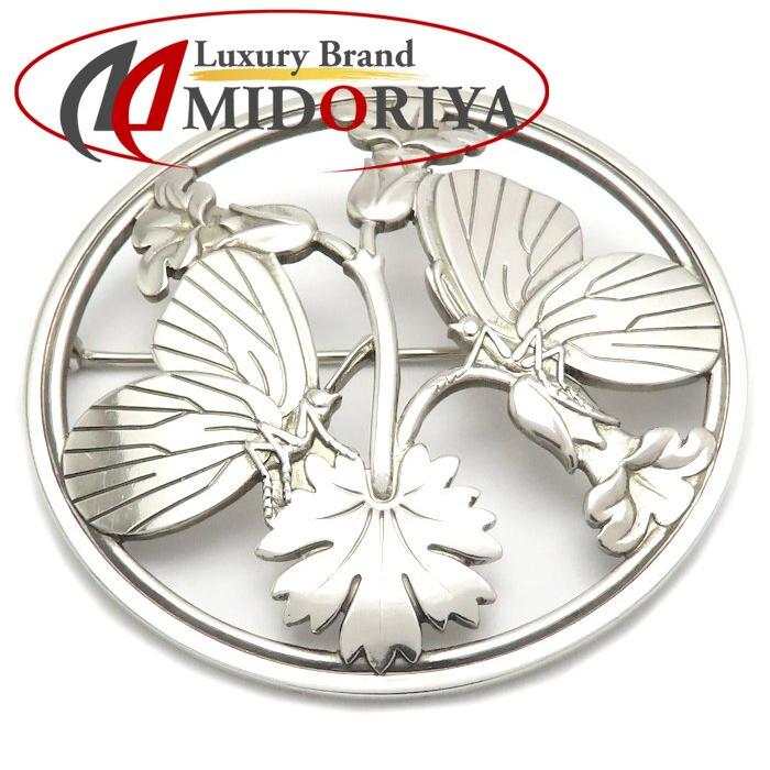 ジョージジェンセン 283 ブローチ 蝶と花 アーノマリノウスキー Georg Jensen ジョージジェンセン 283 ブローチ 蝶々 花 モチーフ