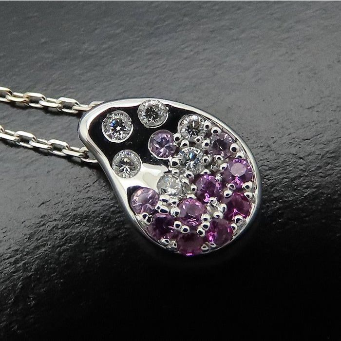 STAR JEWELRY スタージュエリー ティアドロップ ネックレス ピンク