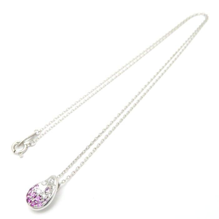 STAR JEWELRY スタージュエリー ティアドロップ ネックレス ピンク