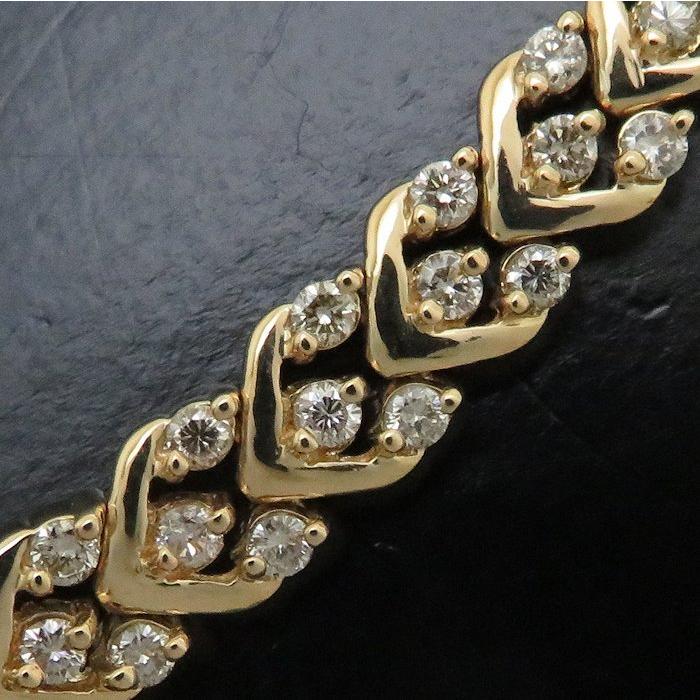 k18 yg 3ctダイヤモンドブレスレット ダイヤモンドブレスレット K18YG ダイヤモンド3.00ct イエロー