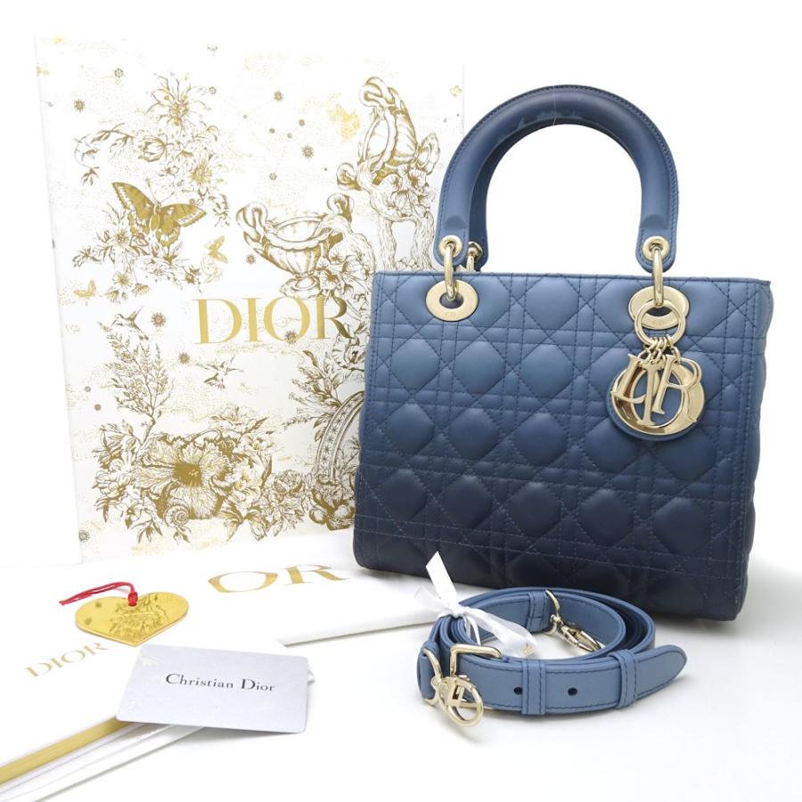 クリスチャンディオール Christian Dior レディディオール ミディアム M0565OSJB 2021-22限定 ブルー グラデーション  ラム/ 350321【中古】 :350321:MIDORIYA 通販 