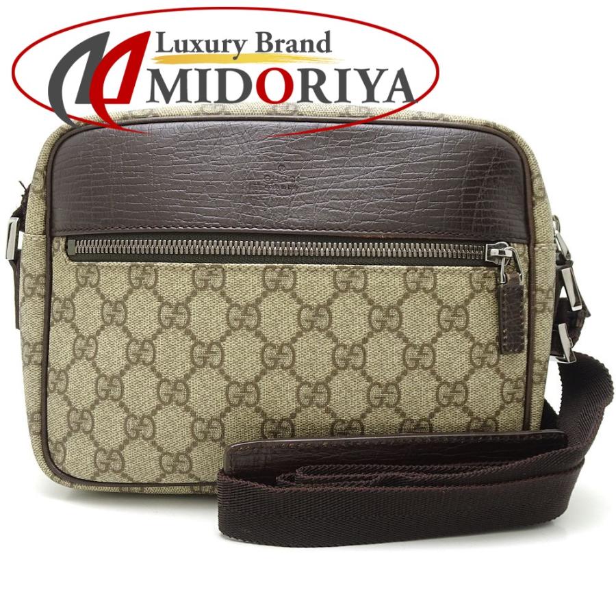 グッチ GUCCI GGスプリーム 114291 ショルダーバッグ PVC × レザー 