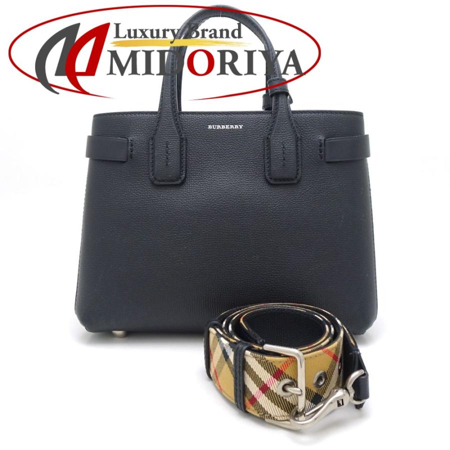 BURBERRYバーバリー2way バナーバッグブラック