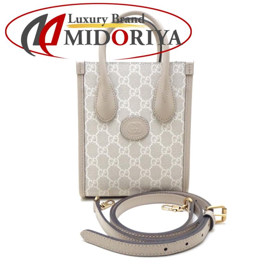 GUCCI（グッチ） 671623 2Wayバッグ ミニトート レザーxGGスプリーム