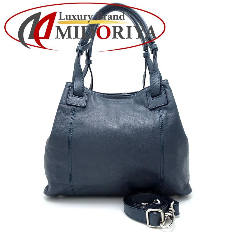 FABIO RUSCONI ファビオルスコーニ 2Wayバッグ レザー ネイビー/351746  