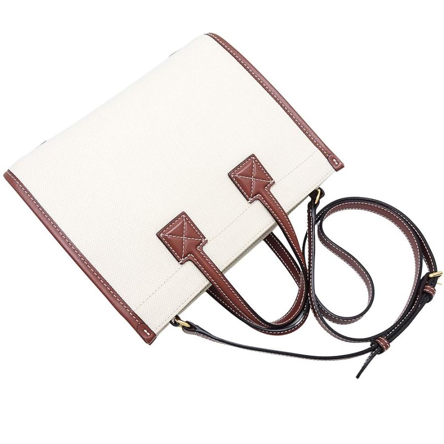 BURBERRY バーバリー ミニフレヤトート 8044141 ショルダーバッグ キャンバスxレザー ナチュラル ブラウン/351993【中古】 BURBERRY（バーバリー） ミニフレヤトート 8044141 ショルダーバッグ