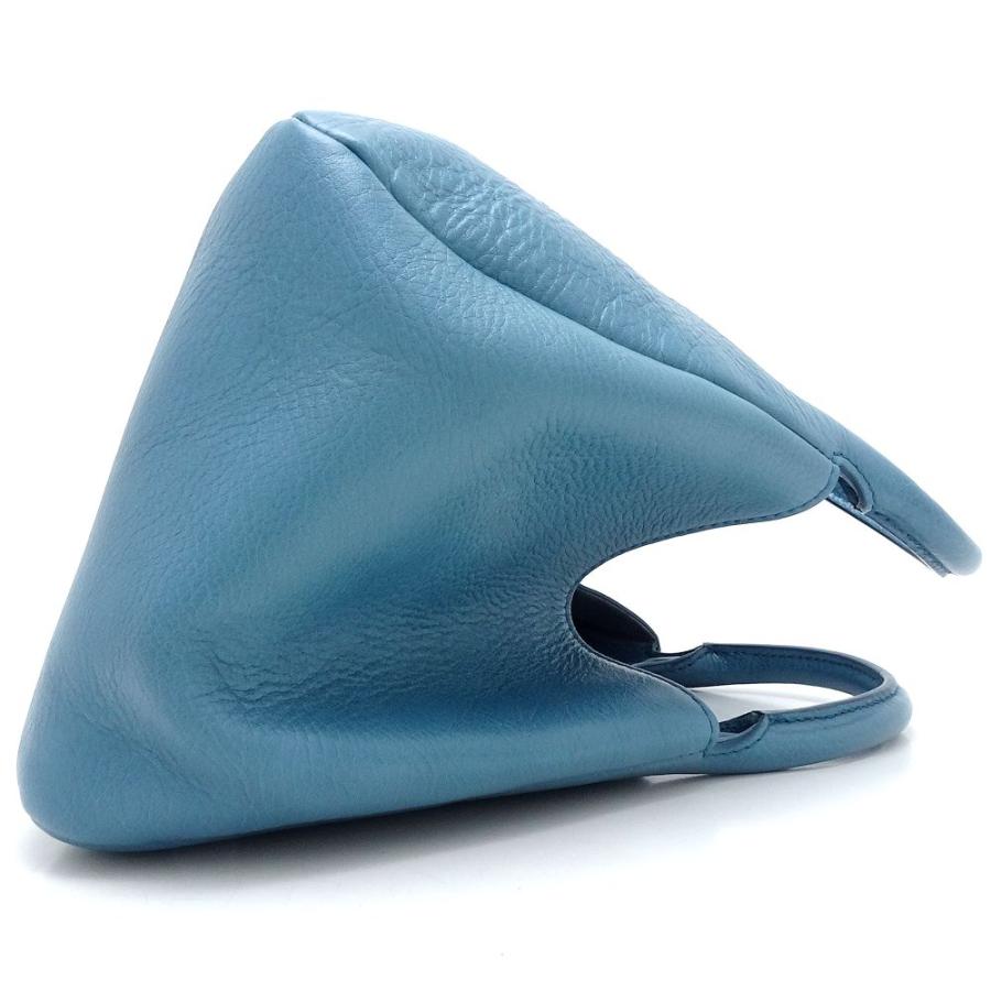 HIROFU（ヒロフ） ハンドバッグ レザー ブルー/352118【中古