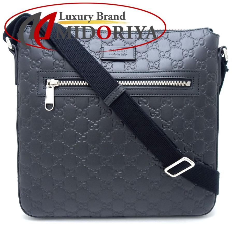 GUCCI（グッチ） 406408 ショルダーバッグ グッチシマ レザー ブラック 