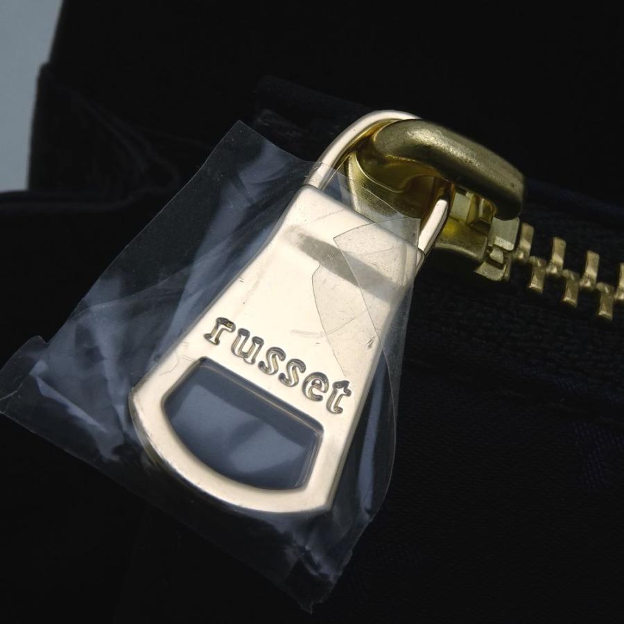 ラシット　2wayショルダーバッグ　 ブラックネイビー　現行　新品　未使用 russet（ラシット） ショルダーバッグ 2WAY ナイロンxレザー ブラック