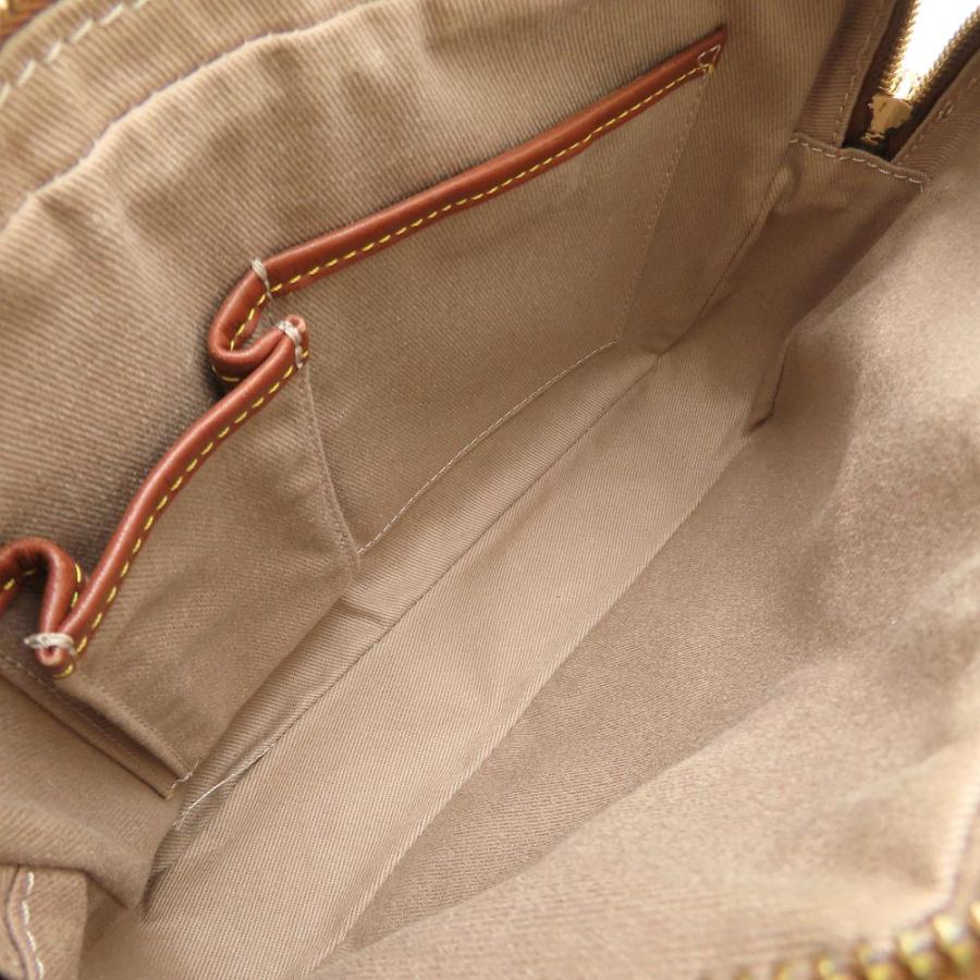 CELINE セリーヌ ショルダーバッグ キャンバスxレザー ベージュ