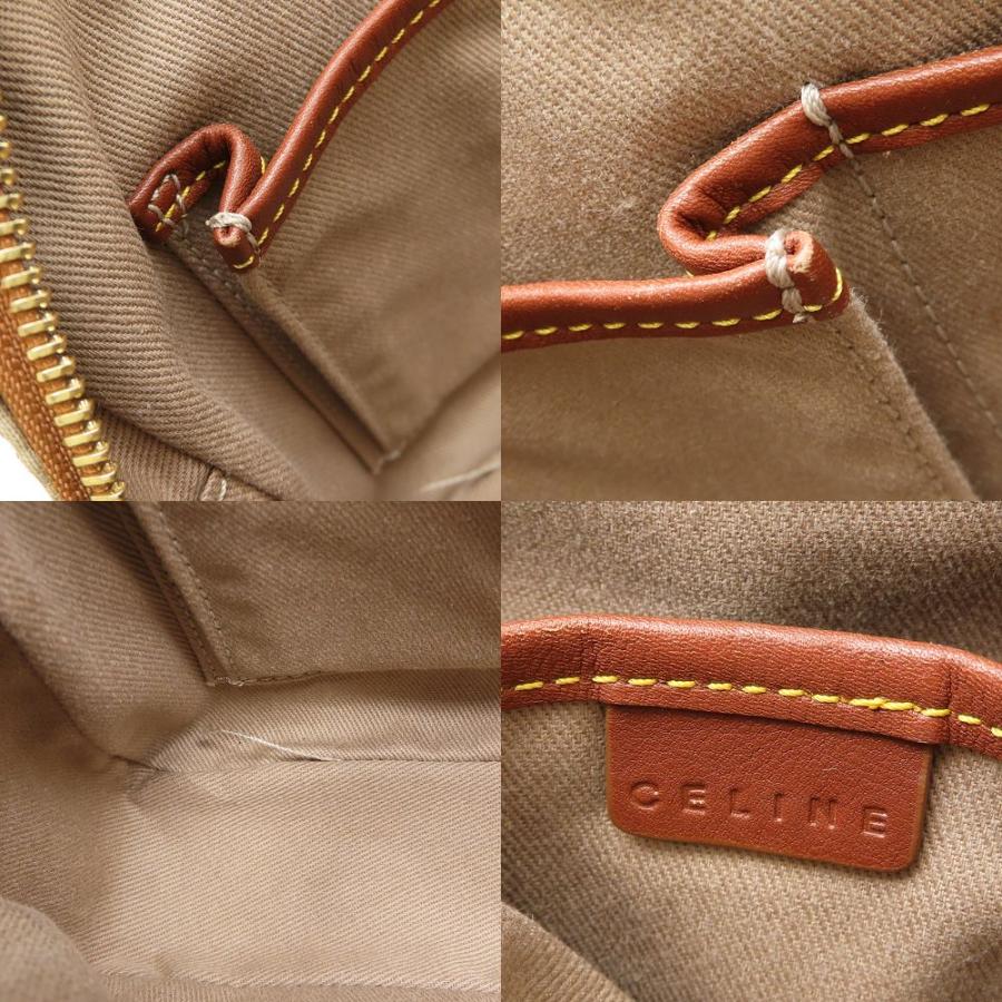 CELINE セリーヌ ショルダーバッグ キャンバスxレザー ベージュ