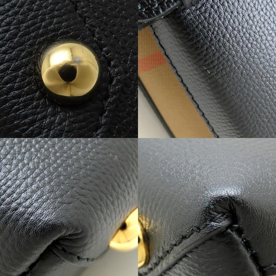 BURBERRY バーバリー ハンドバッグ ノバチェック カーフxキャンバス