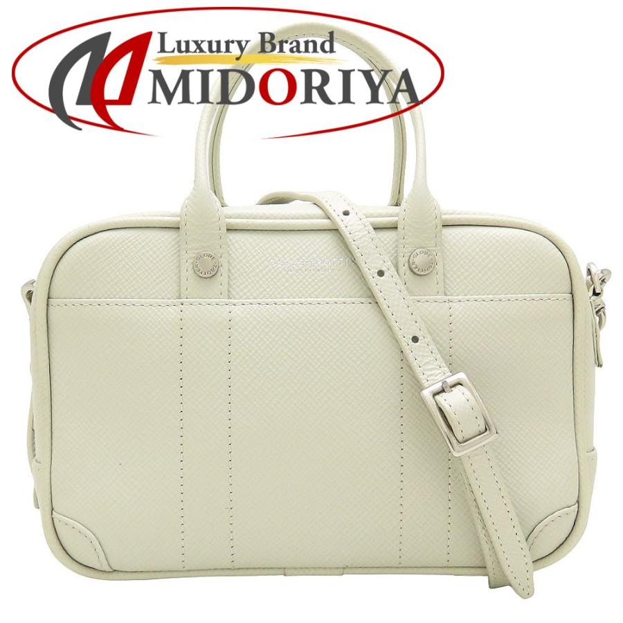 GLOBE TROTTER グローブトロッター ジェット ボーリングバッグ ショルダーバッグ ミニバッグ レザー ホワイト系/352619【中古】 GLOBE-TROTTER（グローブトロッター） GLOBE TROTTER ジェット
