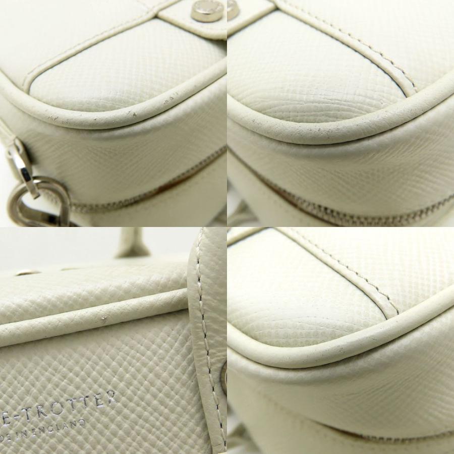 GLOBE TROTTER グローブトロッター ジェット ボーリングバッグ ショルダーバッグ ミニバッグ レザー ホワイト系/352619【中古】 GLOBE-TROTTER（グローブトロッター） GLOBE TROTTER ジェット