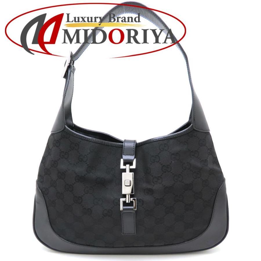 GUCCI グッチショルダーバッグ ジャッキーブラックGGキャンパス