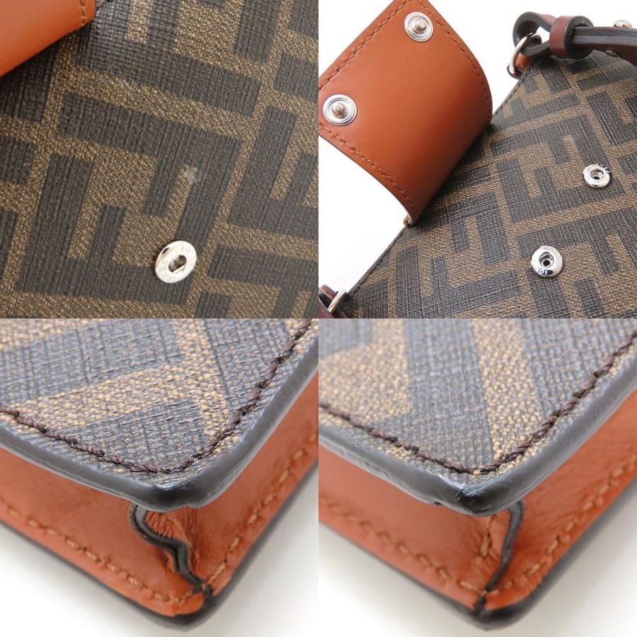 FENDI フェンディ 7M0295 ショルダーバッグ レザー ブラウン  